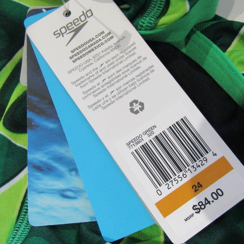 NEW Speedo Endurance+ Green Caged Cutout Suit 24 - Picture 6 of 8